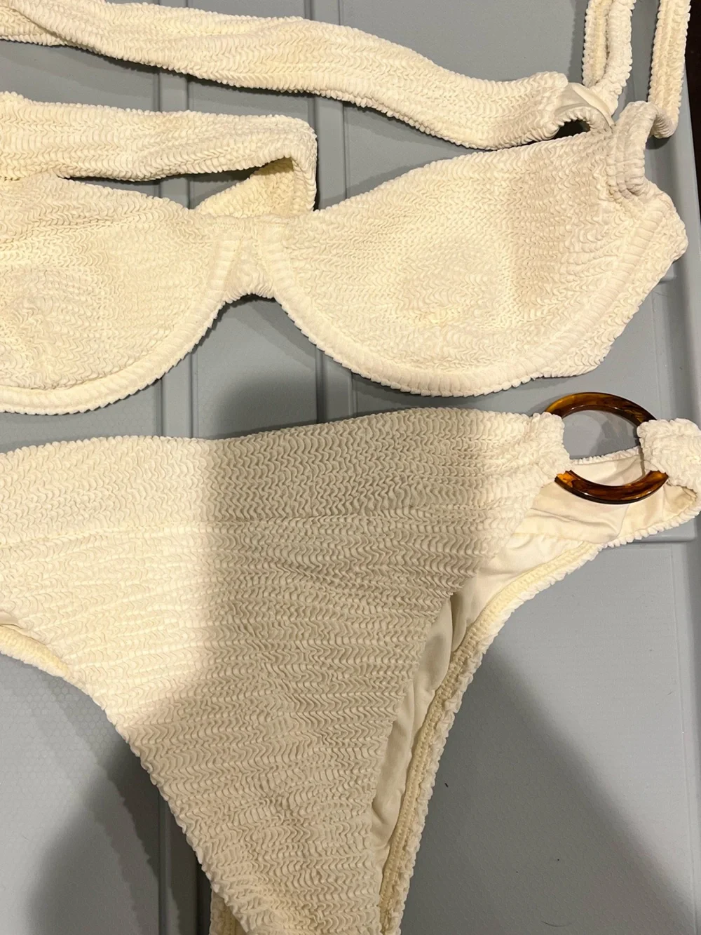 Monday Swimwear Ivory Bikini Set